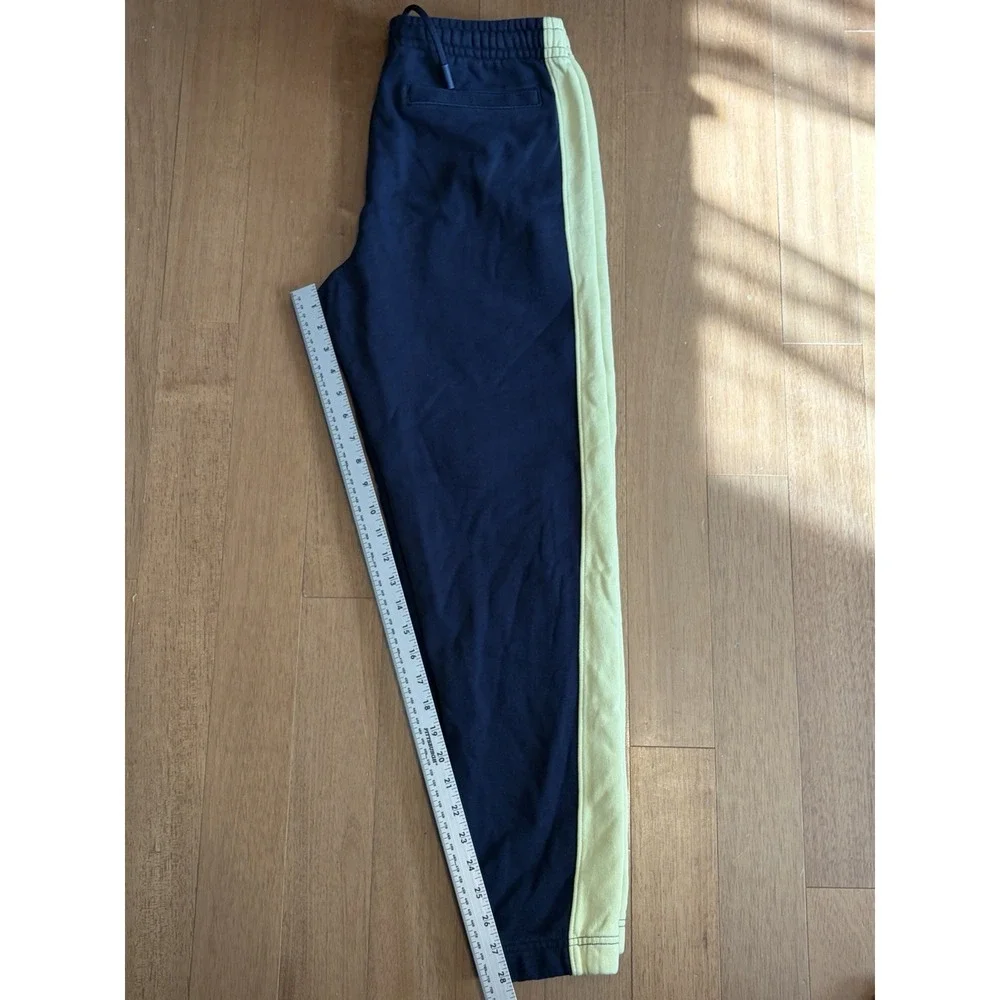 Lacoste Sport Sweatpants Mens Medium Blue Fleece Jogger Track Side Stripe Logo